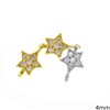 Silver 925 Spacer Star with Zircon 4mm