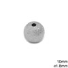 Brass Round Hollow Bead Stardust 10mm with 2mm hole