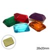 Plastic Faceted Sew-on Stone Octagon 28x20mm