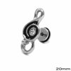 Stainless Steel Earrings Sol Key 20mm