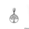 Silver Pendant Tree of Life 13mm