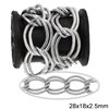 Aluminium Double Link Gourmette Chain Embossed 28x18x2.5mm 