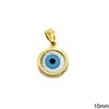 Silver  925 Evil Eye Pendant 10mm