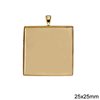 Brass Square Pendant Cup 25mm