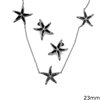 Stainless Steel Set of Earrings-Necklace Starfish 