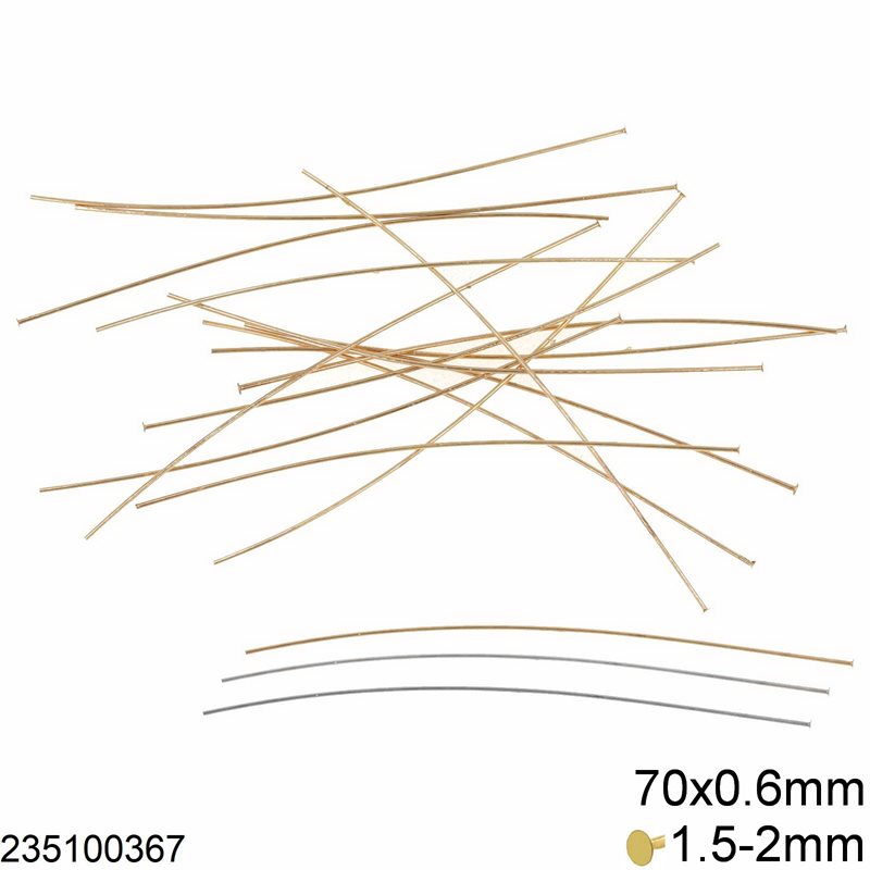 Brass Head Pin 70mm