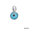 Silver 925 Evil Eye Murano Pendant 4mm 
