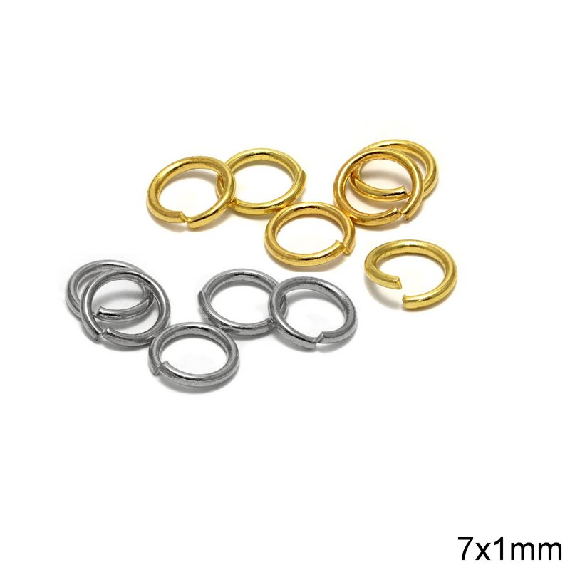 Brass Jump Ring Soft Wire 7x1mm