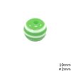 Plastic Round Bead with Stripes 10mm and 2mm Hole