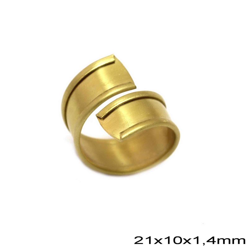 Brass Ring with Base 21x10x1,4mm