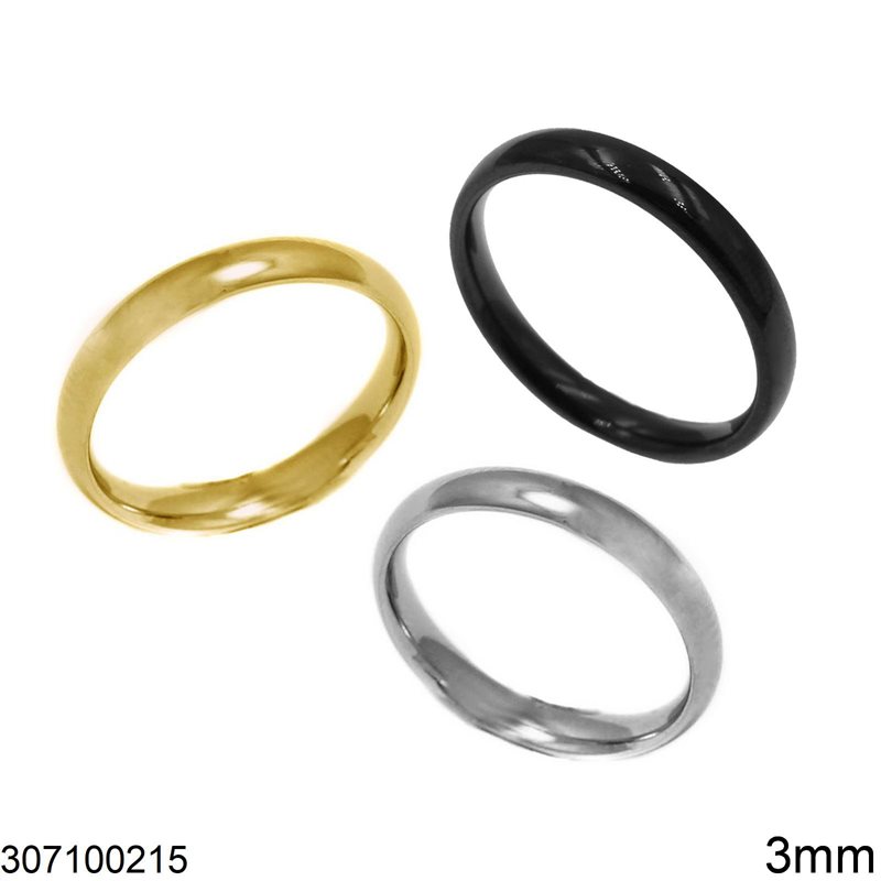 Δαχτυλίδι Ατσάλινο Βέρα 3mm