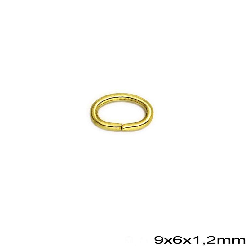 Brass Oval Jump Ring  9x6x1.2mm