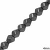 Hematite Beads with 8 sides 4mm