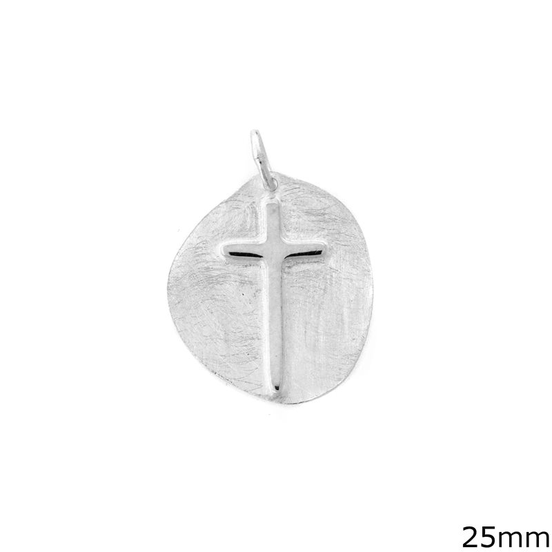 Silver 925 Pendant with Cross 25mm