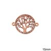 Metallic Tree of Life Spacer with Zircon 15mm