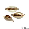 Natural Cowry Shell Spacer 23-28mm