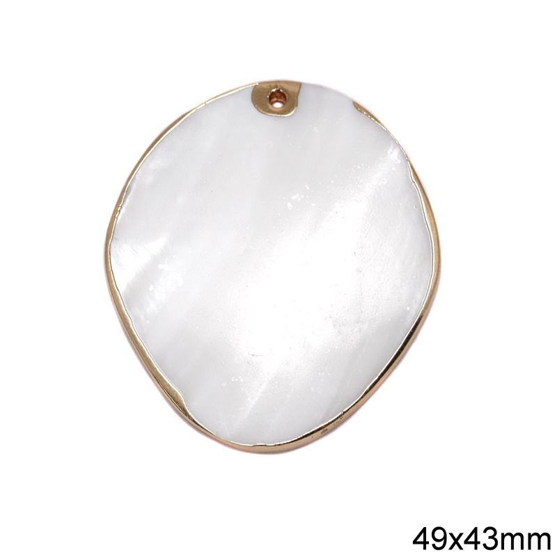 Shell Oval Pendant 49x43mm