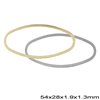 Brass Oval Flat Ring 54x28x1.9x1.3mm