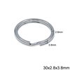 Iron Split Ring Rounded Wire 30x2.8x3.8mm