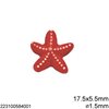 Ceramic Bead Starfish 17.5x15.5mm with Hole 1.5mm