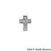 Brass Stamped Cross 10x7,4mm