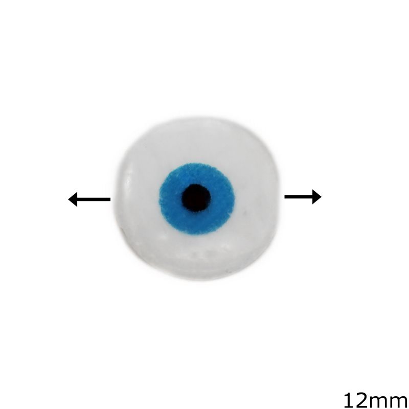 Mop-shell Evil Eye Bead 12mm