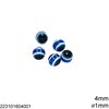 Plastic Evil Eye Bead 4mm with 1mm hole