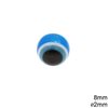 Plastic Evil Eye Bead 8mm with 1.8-2mm hole