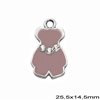 Casting Pendant Bear with Enamel and Strass 