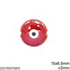 Χάνδρα Κεραμική Μάτι 15x6mm με Τρύπα 2mm