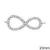 Silver Spacer Infinity's symbol 23mm