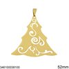 Stainless Steel New Years Lucky Charm Christmas Tree 52-55mm