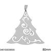 Stainless Steel New Years Lucky Charm Christmas Tree 76-80mm