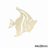 Brass Filigree Fish 44x38mm