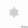 Brass Filigree Snowflake 19x15mm