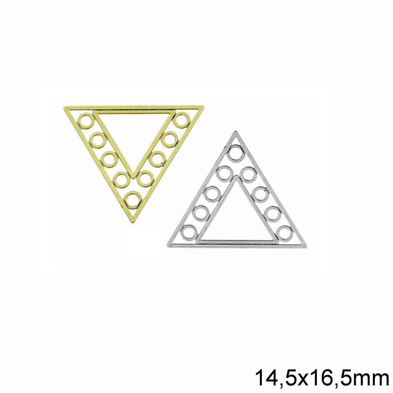 Brass Filigree Triangle 14,5x16,5mm