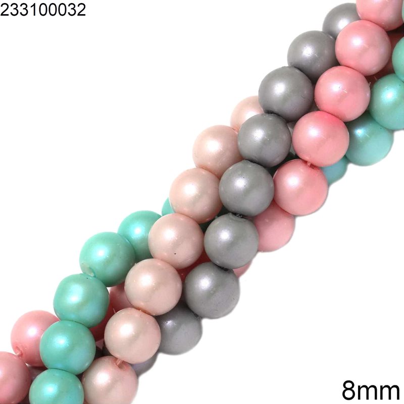 Glass Matte Pearl 8mm (54pcs/string)