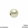 Plastic Pearl 14mm with Hole 2.2mm