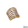 Stainless Steel 3-Tone Color Ring 20mm 