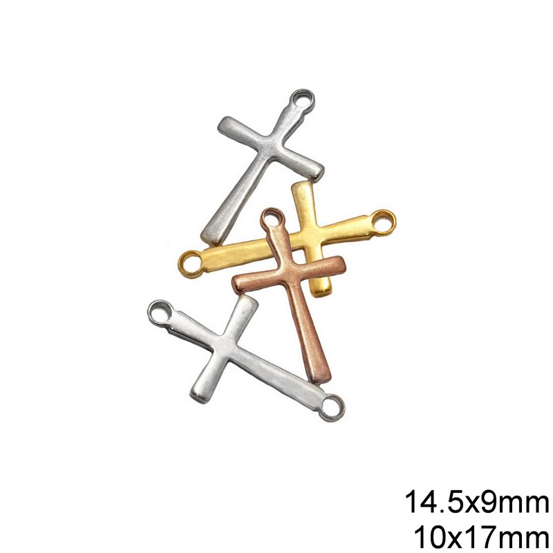 Stainless Steel Pendant & Spacer Cross