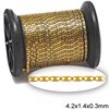 Stainless Steel Anchor Chain 4.2x1.4x0.3mm
