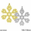 Γούρι Ατσάλινο Διακοσμητικό Κρεμαστό Χιονονιφάδα 100-118mm