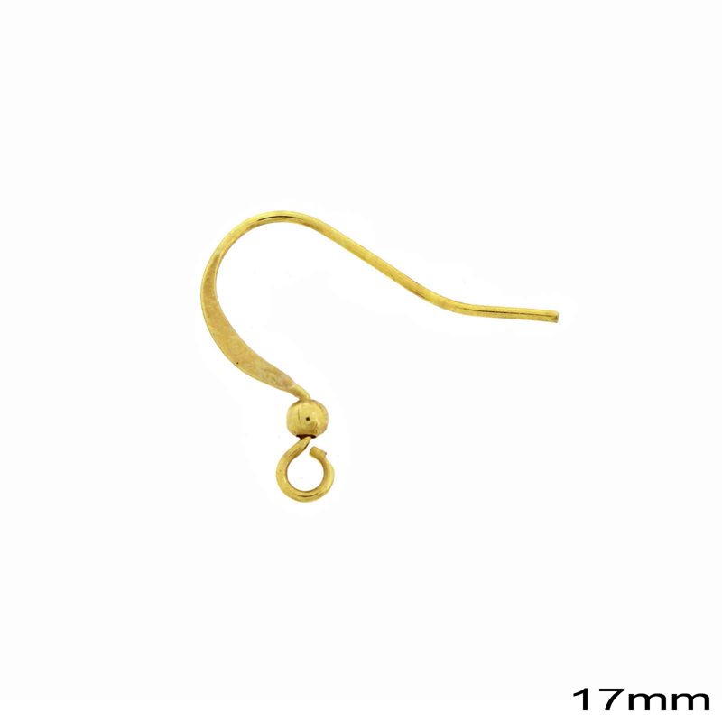 Brass Earring Hook 17mm