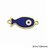 Casting Fish Spacer with Enamel 31x13mm