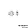 Casting Cross Bead 8x7.8x3.6mm with Hole 1.7mm