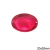 Plastic Faceted Oval Sew-on Stone 20x28mm