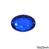 Plastic Faceted Oval Sew-on Stone 16x23mm