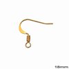 Brass Earring Hook 18mm
