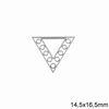 Μπρούτζινο Φιλιγκρί Τρίγωνο 14,5x16,5mm