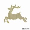 Brass Filigree Reindeer 38x45mm